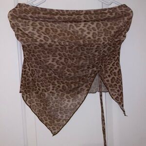 See You Monday Brown Leopard Top